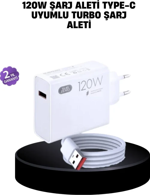 120w Mi Turbo Destekli Hızlı Şarj Cihazı Type-c Uyumlu Akım Korumalı