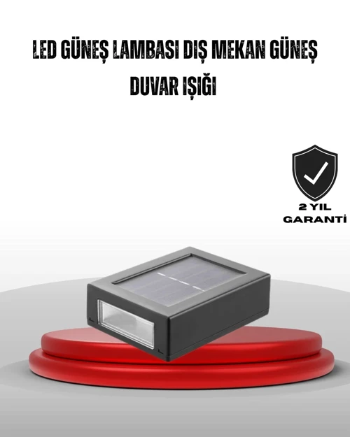 Güneş Enerjili Su Geçirmez Led Duvar Lambası