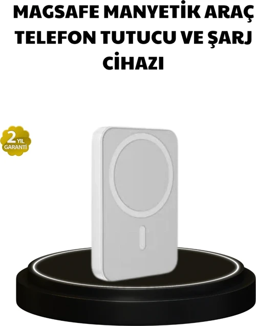 Manyetik Kablosuz Powerbank – İphone 12/13/14/15 Uyumlu, Hızlı Şarjlı, Ultra Hafif