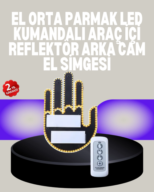 A Kalite Uzaktan Kumandalı Led Park Uyarı Işığı El Figürlü Model