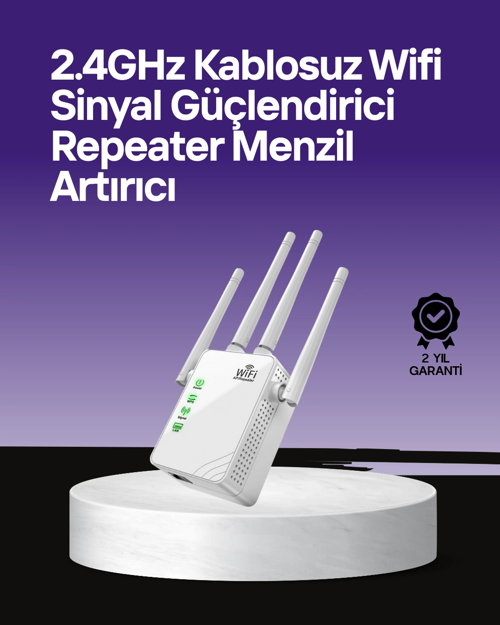 Wps Destekli 2.4ghz + 5ghz Wifi Sinyal Güçlendirici