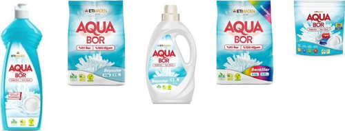 Doğal Mineralli Elde Bulaşık + 4 Kg Beyaz + Sıvı Beyaz + 4 Kg Renkliler + Tablet 5 Li Set