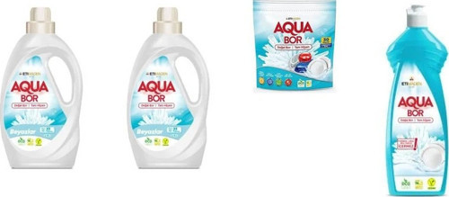 Doğal Mineralli Sıvı Beyaz + Sıvı Beyaz + Tablet + Elde Bulaşık 4 Lü Set