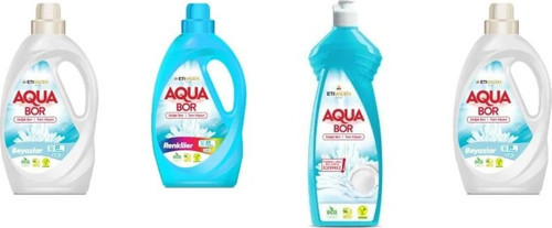 Doğal Mineralli Sıvı Beyaz + Sıvı Renkliler + Elde Bulaşık + Sıvı Beyaz 4 Lü Set