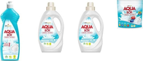 Doğal Mineralli Elde Bulaşık + Sıvı Beyaz + Sıvı Beyaz + Tablet 4 Lü Set