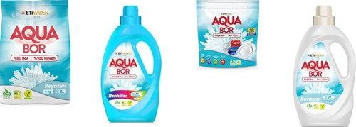 Doğal Mineralli 4 Kg Beyaz + Sıvı Renkliler + Tablet + Sıvı Beyaz 4 Lü Set