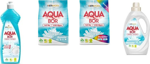 Doğal Mineralli Elde Bulaşık + 4 Kg Beyaz + 4 Kg Renkliler + Sıvı Beyaz 4’Lü Set