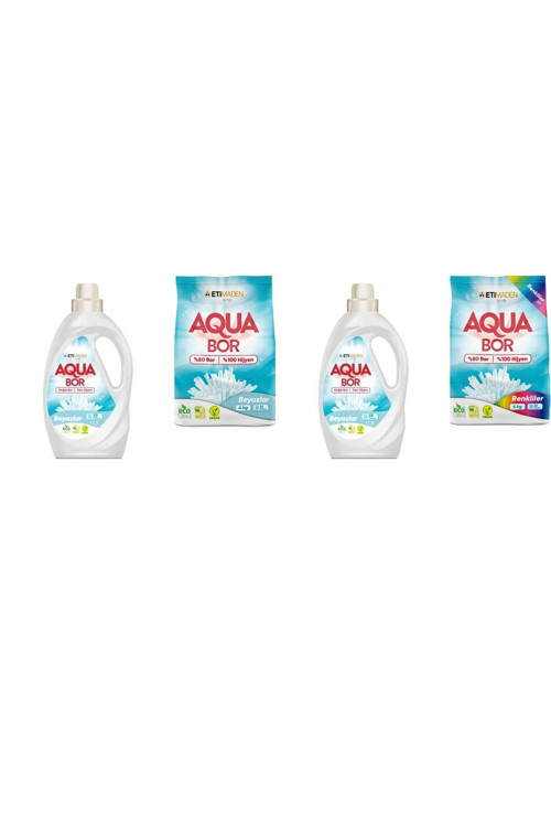 Doğal Mineralli Sıvı Beyaz + 4 Kg Beyaz + Sıvı Beyaz + 4 Kg Renkliler 4 Lü Set