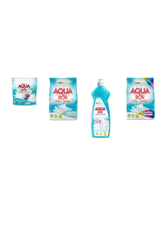 Doğal Mineralli Tablet + 4 Kg Beyaz + Elde Bulaşık + 4 Kg Renkliler 4’Lü Set