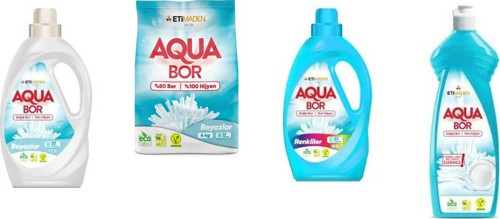 Doğal Mineralli Sıvı Beyaz + 4 Kg Beyaz + Sıvı Renkliler + Elde Bulaşık 4 Lü Set