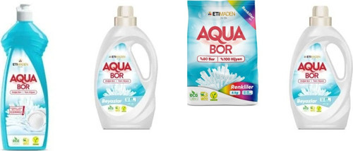 Doğal Mineralli Elde Bulaşık + Sıvı Beyaz + 4 Kg Renkliler + Sıvı Beyaz 4 Lü Set