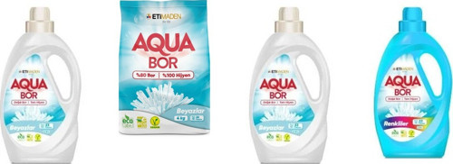 Aquabor Doğal Mineralli Sıvı Beyaz + 4 Kg Beyaz + Sıvı Beyaz + Sıvı Renkliler 4 Lü Set