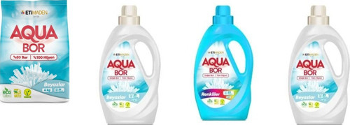Aquabor Doğal Mineralli 4 Kg Beyaz + Sıvı Beyaz + Sıvı Renkliler + Sıvı Beyaz 4 Lü Set