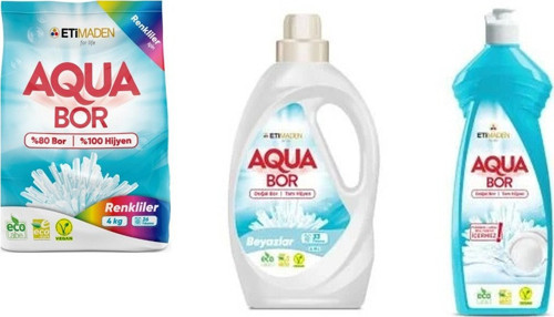 Doğal Mineralli 4 Kg Renkliler + Sıvı Beyaz + Elde Bulaşık 3 Lü Set