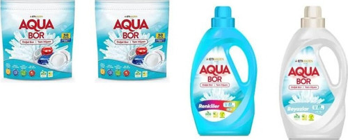 Aquabor Doğal Mineralli Tablet + Tablet + Sıvı Renkliler + Sıvı Beyaz Set