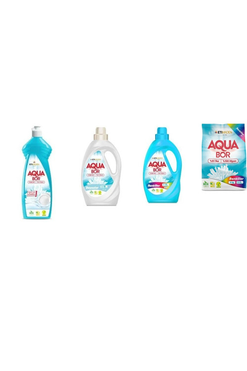 Doğal Mineralli Elde Bulaşık + Sıvı Beyaz + Sıvı Renkliler + 4 Kg Renkliler 4 Lü Set