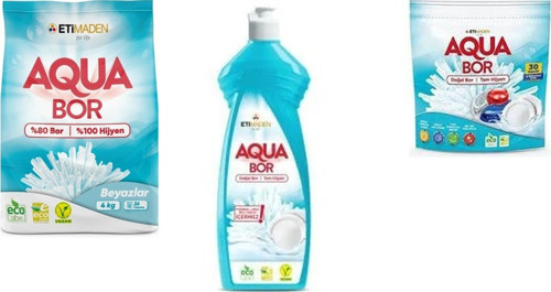 Doğal Mineralli 4 Kg Beyaz + Elde Bulaşık + Tablet 3 Lü Set