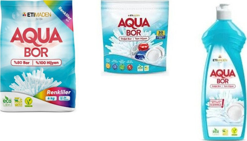 Doğal Mineralli 4 Kg Renkliler + Tablet + Elde Bulaşık 3’Lü Set