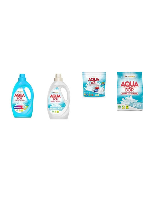 Doğal Mineralli Sıvı Renkliler + Sıvı Beyaz + Tablet + 4 Kg Beyaz 4 Lü Set