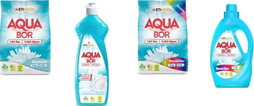 Doğal Mineralli 4 Kg Beyaz + Elde Bulaşık + 4 Kg Renkliler + Sıvı Renkliler 4 Lü Set