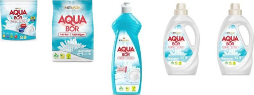 Aquabor Doğal Mineralli Tablet + 4 Kg Beyaz + Elde Bulaşık + Sıvı Beyaz + Sıvı Beyaz 5 Li Set