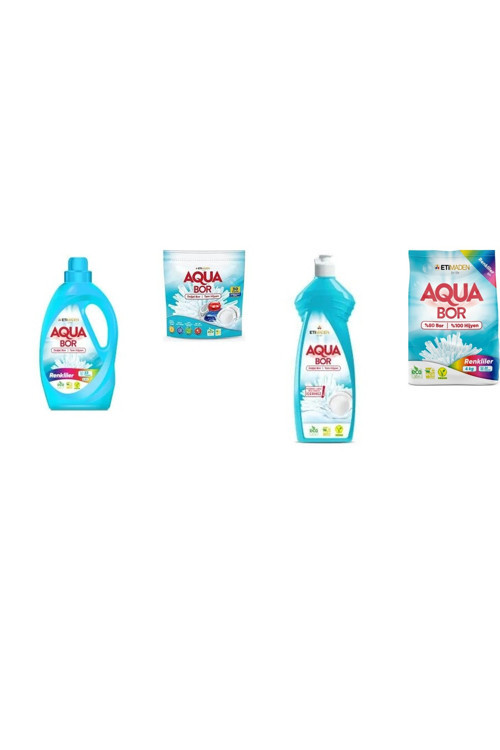 Doğal Mineralli Sıvı Renkliler + Tablet + Elde Bulaşık + 4 Kg Renkliler 4’Lü Set