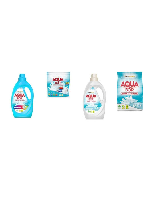 Doğal Mineralli Sıvı Renkliler + Tablet + Sıvı Beyaz + 4 Kg Beyaz 4 Lü Set