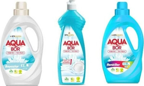 Aquabor Doğal Mineralli Sıvı Beyaz + Bulaşık + Sıvı Renkliler Set