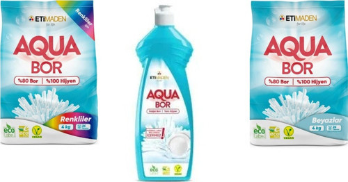 Doğal Mineralli 4 Kg Renkliler + Elde Bulaşık + 4 Kg Beyaz 3’Lü Set
