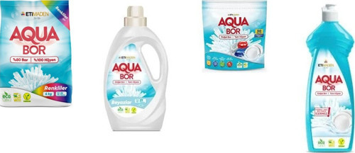 Doğal Mineralli 4 Kg Renkliler + Sıvı Beyaz + Tablet + Elde Bulaşık 4 Lü Set