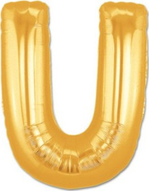 Parti Aksesuar U Harf Folyo Balon Altın Renk 40 inç