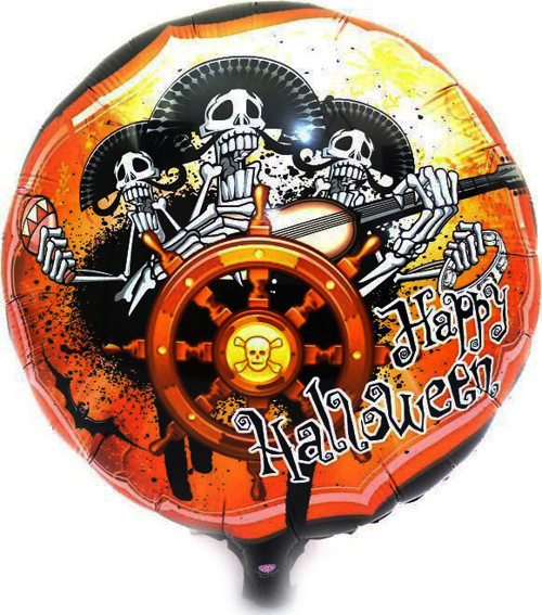 Parti Kuru Kafalı Korsanlar Halloween Şekilli Folyo Balon 45 cm