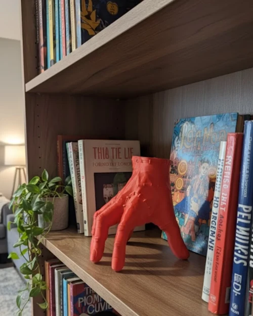 ieg™ 3D Modern Kırmızı El Obje 17x16 cm Ev ve Ofis Dekorasyonu