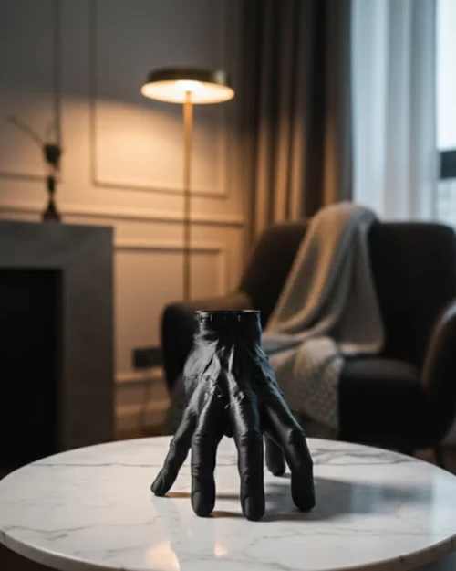 ieg™ 3D Modern Siyah El Heykeli 27x22 cm Konsol ve Raf Üstü Dekor