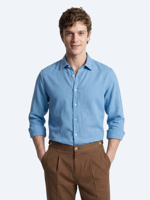 Mavi Regular Fit Dokuma Casual %100 Pamuk Gömlek