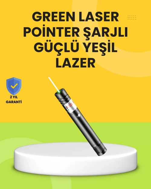 ieg™ Uzun Mesafe Görünürlüklü Yeşil Lazer Pointer Şarjlı