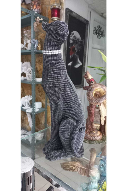 Leopar Polyester Obje Siyah