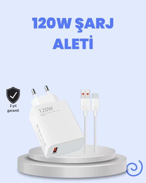 İeg™ 120 Watt Turbo Şarj Cihazı Xiaomi Redmi Note 10 11 12 Uyumlu