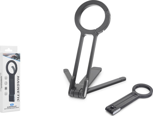 ieg™ Manyetik Katlanir Masaüstü Telefon Standi Metal - Siyah ND8030