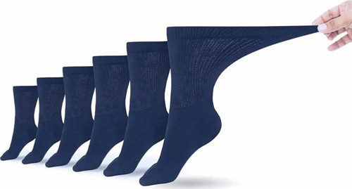 Erkek (40 - 44) Pamuklu Penye Diabetik Çorap Şeker Çorabı Lastiksiz Ve Koku Önleyici Çorap 6 Adet