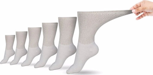 Erkek (40 - 44) Pamuklu Penye Diabetik Çorap Şeker Çorabı Lastiksiz Ve Koku Önleyici Çorap 6 Adet