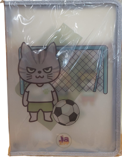 Jazipp Fermuarlı Dosyalama Çantası Pp Kedi Futbol Jzp-41