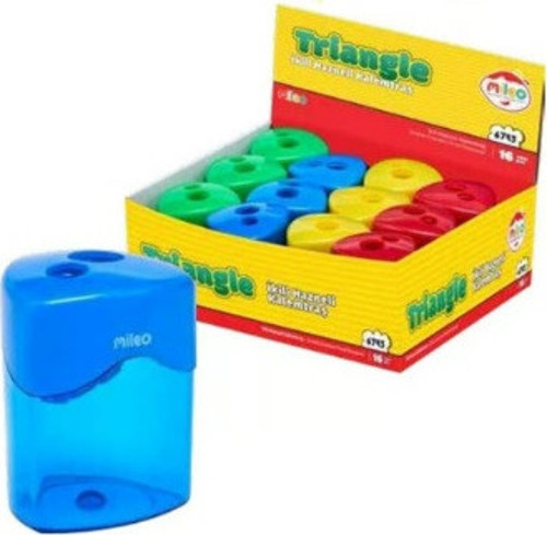 Kalemtraş Triangle İkili Hazneli 6743 (24 Lü Paket)