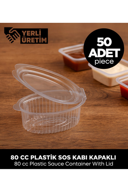 Plastik Sos Kabı – 80 Cc – 50 Adet