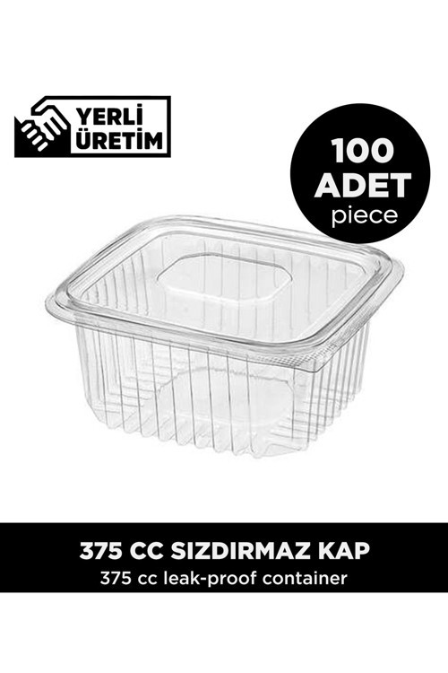 375 Cc Sızdırmaz Kap - 100 Adet