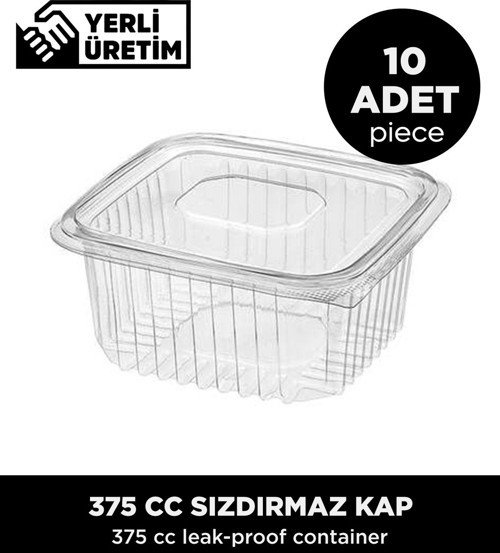 375 Cc Sızdırmaz Kap - 10 Adet