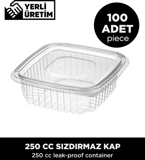250 Cc Sızdırmaz Kap - 100 Adet