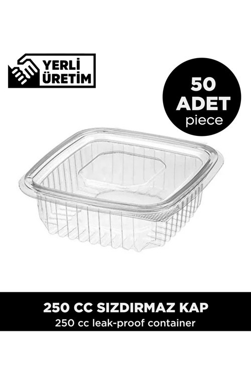 250 Cc Sızdırmaz Kap - 50 Adet