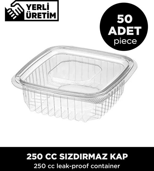 250 Cc Sızdırmaz Kap - 50 Adet