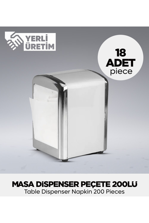 Masa Dispenser Peçete 200Lü - 18 Adet